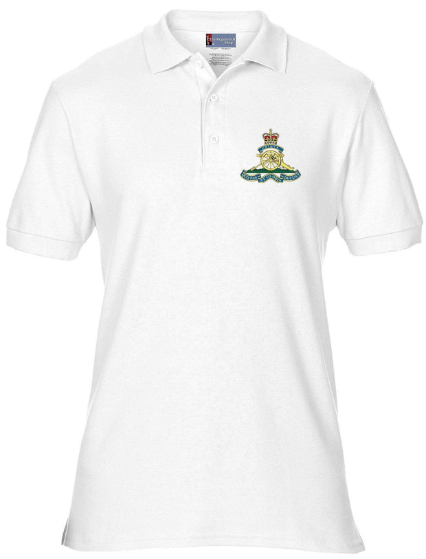 Royal Artillery Regimental Polo Shirt Clothing - Polo Shirt The Regimental Shop 42" (L) White 