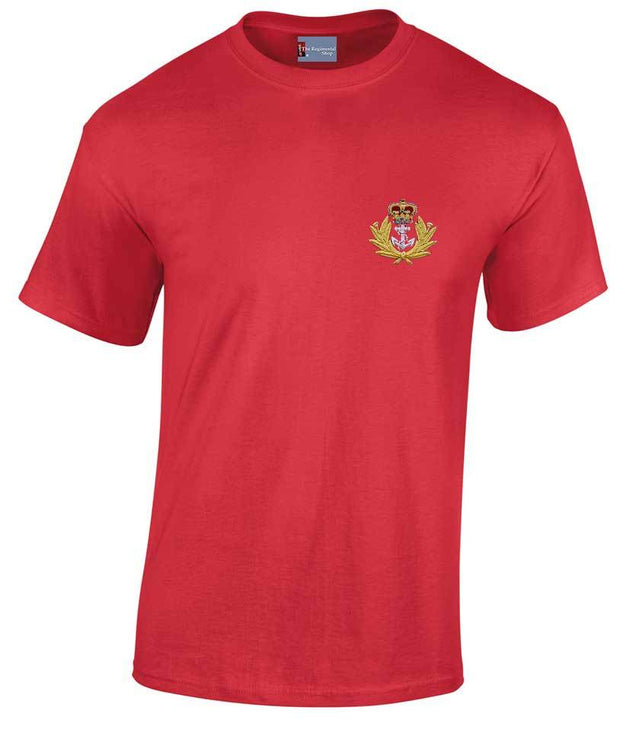 Royal Navy Cotton T-shirt (Cap Badge) Clothing - T-shirt The Regimental Shop Small: 34/36" Red 