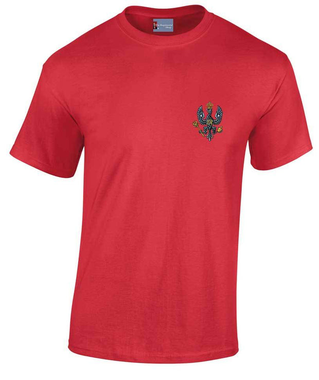 King's Royal Hussars (KRH) Cotton T-shirt Clothing - T-shirt The Regimental Shop Small: 34/36" Red 