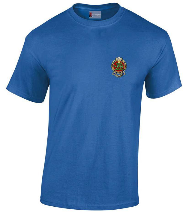 Queen's Regiment Cotton T-shirt Clothing - T-shirt The Regimental Shop Small: 34/36" Royal Blue 