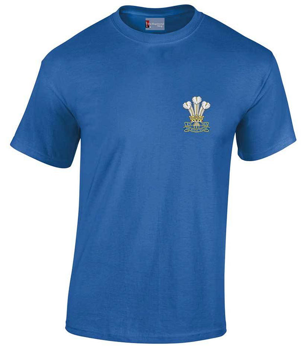 Royal Welsh Cotton Regimental T-shirt Clothing - T-shirt The Regimental Shop Small: 34/36" Royal Blue 