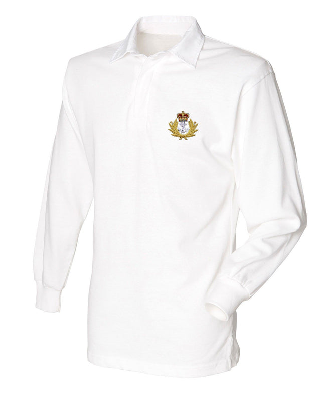 Royal Navy Rugby Shirt (Cap Badge) Clothing - Rugby Shirt The Regimental Shop 36" (S) White 