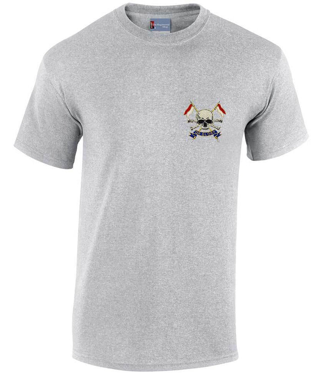 The Royal Lancers Cotton T-shirt Clothing - T-shirt The Regimental Shop Small: 34/36" Sports Grey 