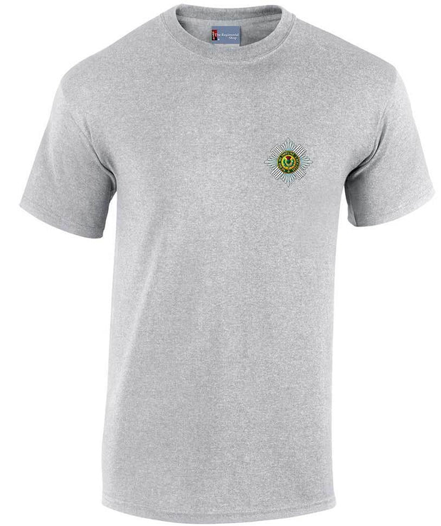 Scots Guards Cotton Regimental T-shirt Clothing - T-shirt The Regimental Shop Small: 34/36" Sports Grey 