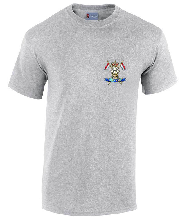 9/12 Royal Lancers Cotton T-shirt Clothing - T-shirt The Regimental Shop Small: 34/36" Sports Grey 
