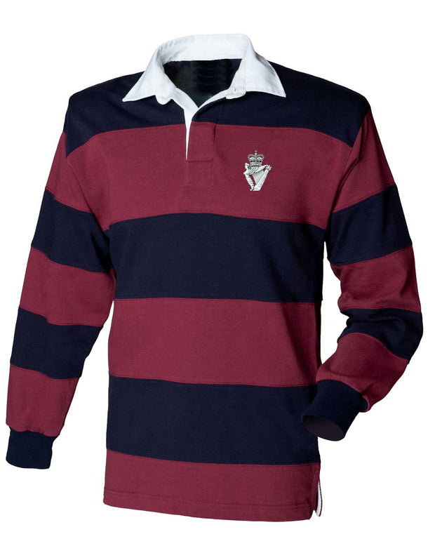 Royal Irish Regiment Rugby Shirt Clothing - Rugby Shirt The Regimental Shop 36" (S) Maroon-Navy Stripes 