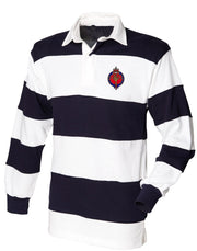 Welsh Guards Rugby Shirt Clothing - Rugby Shirt The Regimental Shop 36" (S) White-Navy  Stripes 