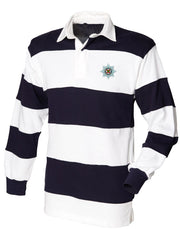 Irish Guards Rugby Shirt Clothing - Rugby Shirt The Regimental Shop 36" (S) White-Navy  Stripes 
