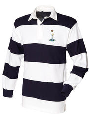 Royal Corps of Signals Rugby Shirt Clothing - Rugby Shirt The Regimental Shop 36" (S) White-Navy  Stripes 
