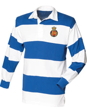 Royal Horse Guards Rugby Shirt Clothing - Rugby Shirt The Regimental Shop 36" (S) White-Royal Blue Stripes 