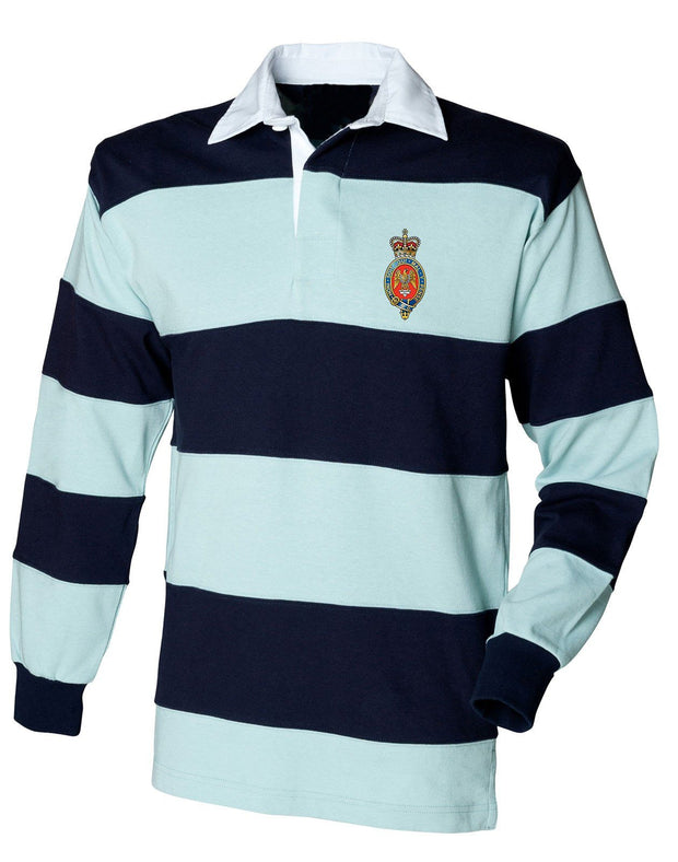 Blues and Royals Rugby Shirt Clothing - Rugby Shirt The Regimental Shop 36" (S) Pale Blue-Navy Stripes 