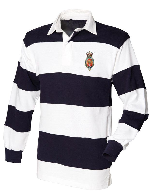 Blues and Royals Rugby Shirt Clothing - Rugby Shirt The Regimental Shop 36" (S) White-Navy  Stripes 