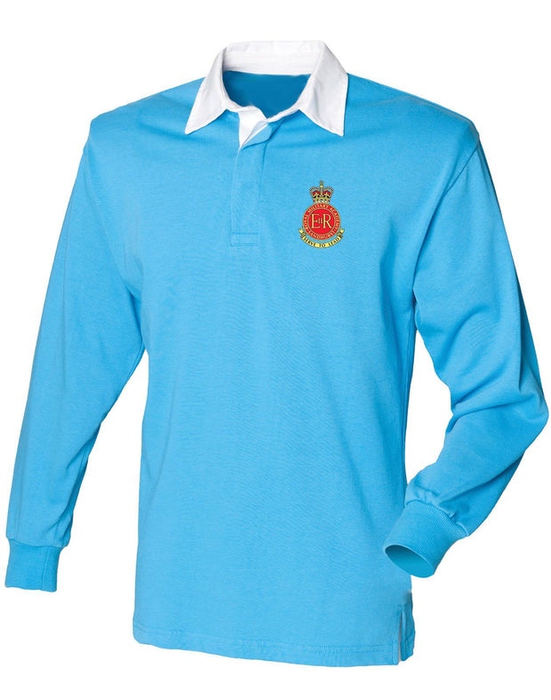 Sandhurst (Royal Military Academy) Rugby Shirt Clothing - Rugby Shirt The Regimental Shop 36" (S) Surf Blue 