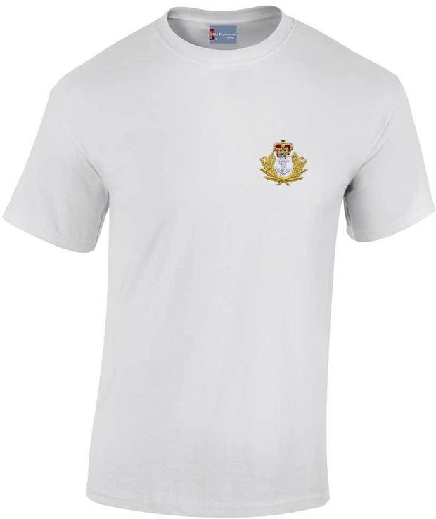Royal Navy Cotton T-shirt (Cap Badge) Clothing - T-shirt The Regimental Shop Small: 34/36" White 