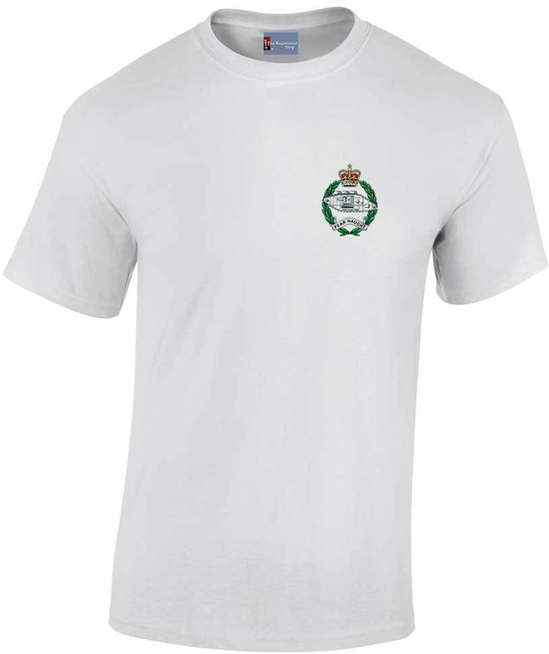 Royal Tank Regiment Cotton T-shirt Clothing - T-shirt The Regimental Shop Small: 34/36" White 