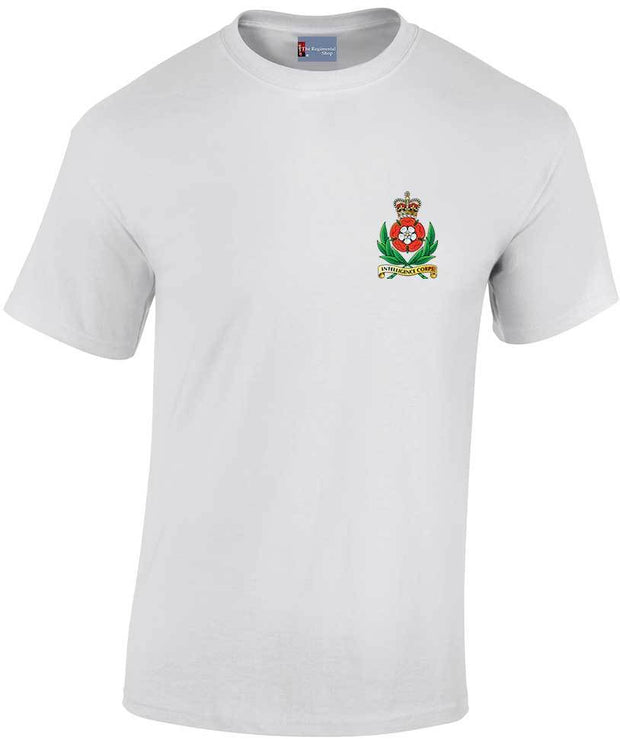 Intelligence Corps Cotton T-shirt Clothing - T-shirt The Regimental Shop Small: 34/36" White 