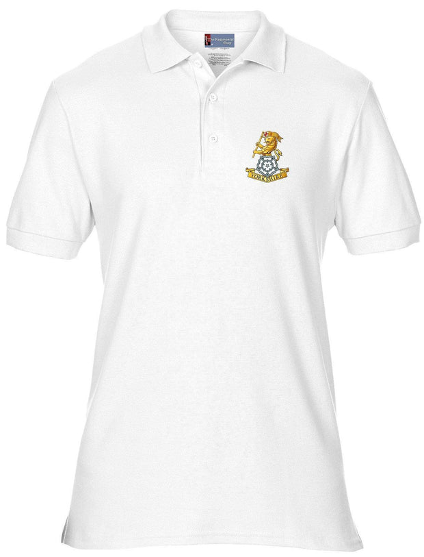 The Royal Yorkshire Regiment Polo Shirt Clothing - Polo Shirt The Regimental Shop 36" (S) White 