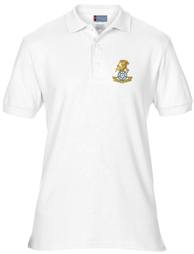 The Royal Yorkshire Regiment Polo Shirt Clothing - Polo Shirt The Regimental Shop 42" (L) White 